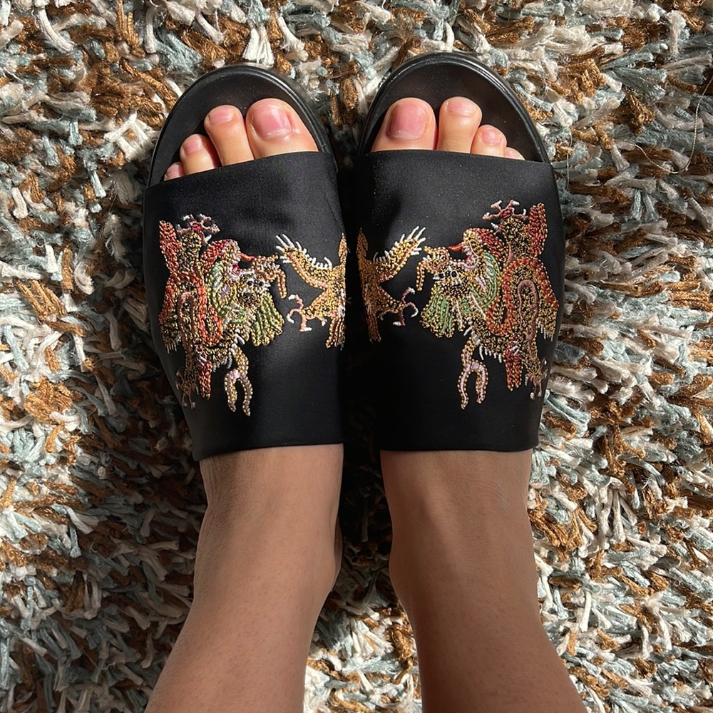 Black platform. Size 10